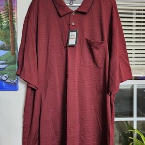 Van Heusen Flex Big And Tall Maroon Polo Shirt